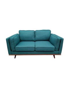 2 Seater Sofa Teal Fabric Lounge Set for Living Room Couch with Wooden Frame -