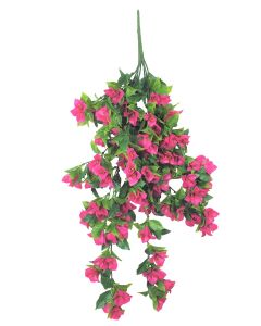 Hanging Artificial Bougainvillea Plant (Pink / Lilac) UV Resistant 90cm