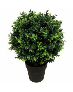 UV Resistant Artificial Topiary Shrub (Hedyotis) 50cm Mixed Green