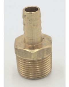 Parker brass 5/8" hose barb to 1/2" male pipe connector fitting