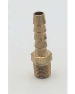 Parker brass 1/4" hose barb to 1/8" male pipe connector fitting