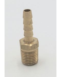 Parker brass 1/4" hose barb to 3/8" male pipe connector fitting