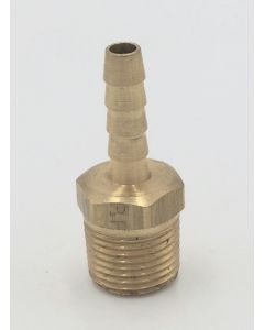 Parker brass 3/8" hose barb to 1/8" male pipe connector fitting