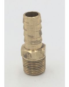 Parker brass 1/2" hose barb to 1/4" male pipe connector fitting