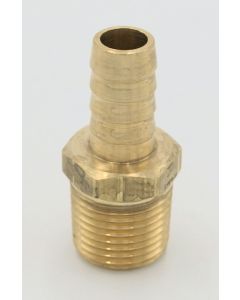 Parker brass 1/2" hose barb to 1/2" male pipe connector fitting