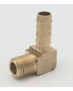 Parker brass 90 degree elbow 3/8" hose barb to 1/4" male pipe fitting