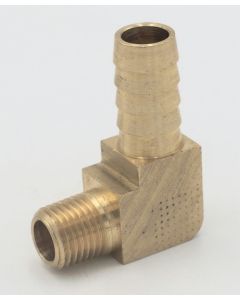 Parker brass 90 degree elbow 1/2" hose barb to 1/4" male pipe fitting