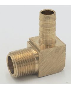 Parker brass 90 degree elbow 1/2" hose barb to 1/2" male pipe fitting