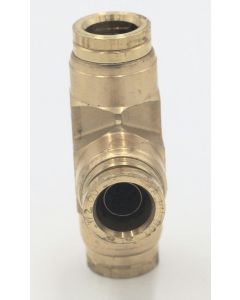 Brass pneumatic push in union tee 1/2 inch