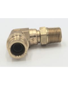 Parker brass prestomatic male 90 degree elbow 5/8 x 1/2 fitting