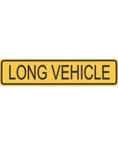 Transport "Long Vehicle" Marker Sign 1200Mm X 300Mm. Part No 1822