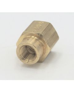 Parker brass 1/4" female to female 1/8" reducer coupling fitting