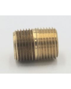 Parker brass 1/2" male to male close nipple fitting