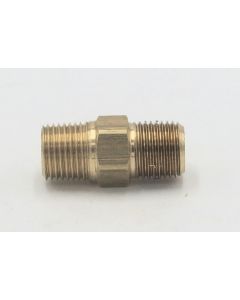 Parker brass 1/8" male to male hex nipple fitting