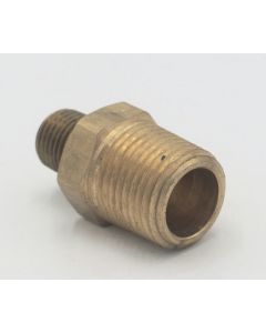 Parker brass 1/2" male to 1/4" male hex nipple fitting