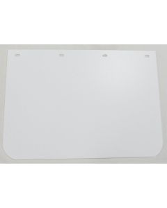 GENERIC Mudflap plain white made from thermoflex 24" X 17"