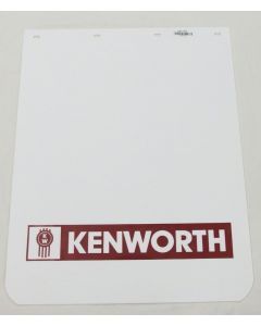 KENWORTH Mudflap white thermoflex with "KENWORTH" name in red 76cm x 61cm wide