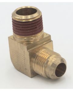 Parker brass 90 degree extruded elbow 5/8" flare - 1/2" male pipe