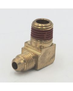 Parker brass 90 degree extruded elbow 1/4" flare - 1/4" male pipe