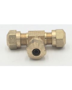 Parker brass pneumatic 1/4" tee union fitting