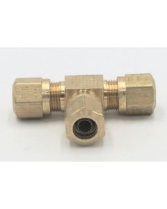 Parker brass pneumatic 3/8' tee union fitting