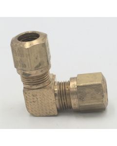 Parker brass pneumatic 90 degree 3/8" union elbow fitting