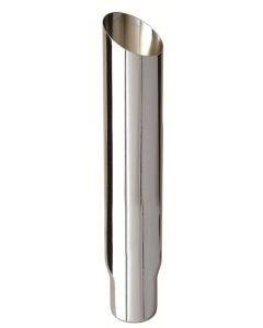 AERO BRAND Chrome exhaust stack 45 degree mitre cut 6"reducing to 5" plain end 3" (915mm) long. Part No 2981P/JW