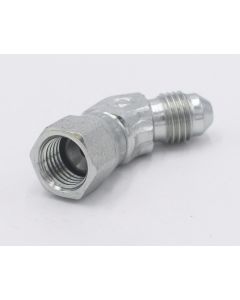 Steel parker triple-lok 45 degree male to female flare jic fitting