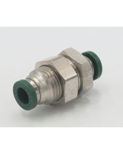 Parker nickel plated push to connect 1/4" tube to tube connector fitting