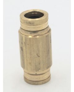 PARKER HANNIFIN brass pneumatic push to connect 1/2 tube joiner fitting. Part No 62PTC-8