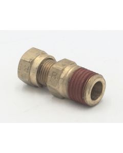 Parker brass male straight 1/4 tube x 1/4 NPT connector fitting. Part No 68NTA-4-4