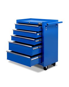 Giantz 5 Drawer Tool Box Cabinet Chest Trolley Box Garage Storage Toolbox Blue