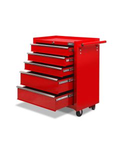 Giantz 5 Drawer Tool Box Cabinet Chest Trolley Box Garage Storage Toolbox Red