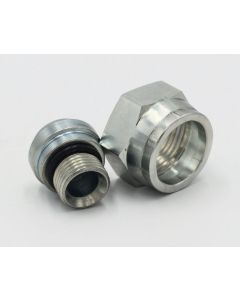 Steel BSPP Male x BSPP Female Swivel Adaptor Fitting