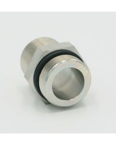 Steel Plated BSPP x UNO Hydraulic Nipple Fitting