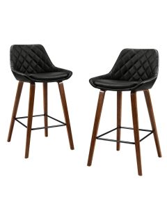 Artiss 4x Bar Stools PU Seat Wooden