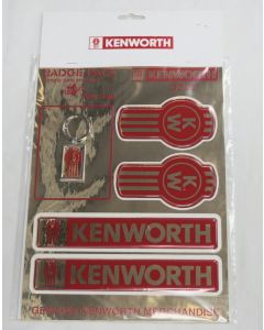 GENUINE KENWORTH Keyring and sticker pack red and gold. Part No BPACGOLD