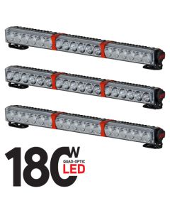 One 180W Quad Optic Led Linear Driving Lights Clear Lens Dual