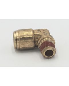 Brass d.o.t. male elbow 1/2 x 1/4 fitting