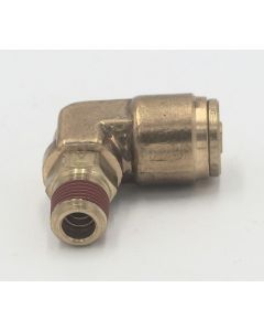 Brass d.o.t. male swivel elbow 3/8 x 1/8