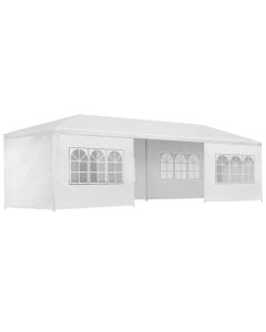 Instahut Gazebo 3x9m Marquee Wedding Party Tent Outdoor Camping Side Wall Canopy 8 Panel White