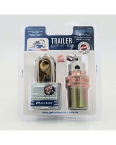 GP TRUCK Trailer Coupling Lock to suit female threaded truck or trailer includes padlock. Part No GP-936-CLF