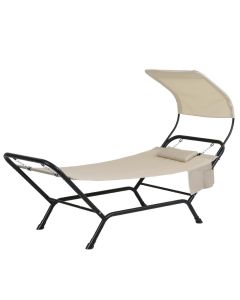 Gardeon Hammock Bed w/ Stand Sun Lounge Chair Beige