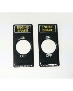 Kenworth engine brake decal