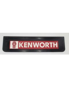 KENWORTH Mudflap black rubber with white and red logo 60cm x 15cm