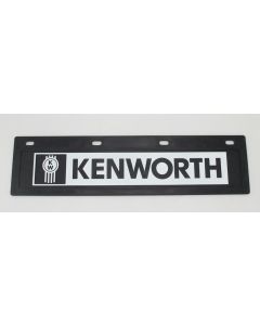 KENWORTH Mudflap black PVC with KENWORTH name on white banner with BUG logo 61x15cm