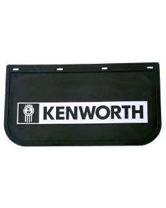 KENWORTH Mudflap black PCV with BUG logo and "KENWORTH" name with white background 61cm x 45cm