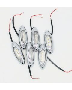 Clear/Chrome Led Marker Lamps - Pkt 6