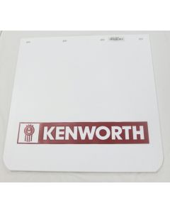 KENWORTH Mudflap white low spray thermoflex with "KENWORTH" name  24"x24"