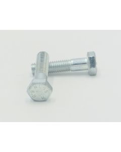 Zinc plated hex 8 x 30 mm bolt